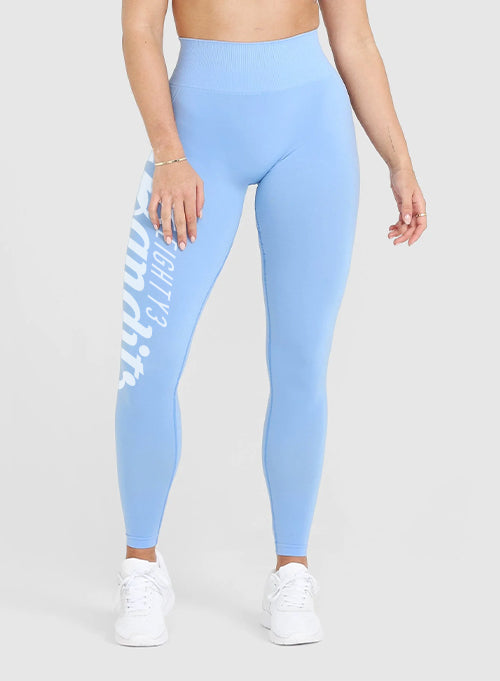 Bandits Script Leggings - Lt. Blue