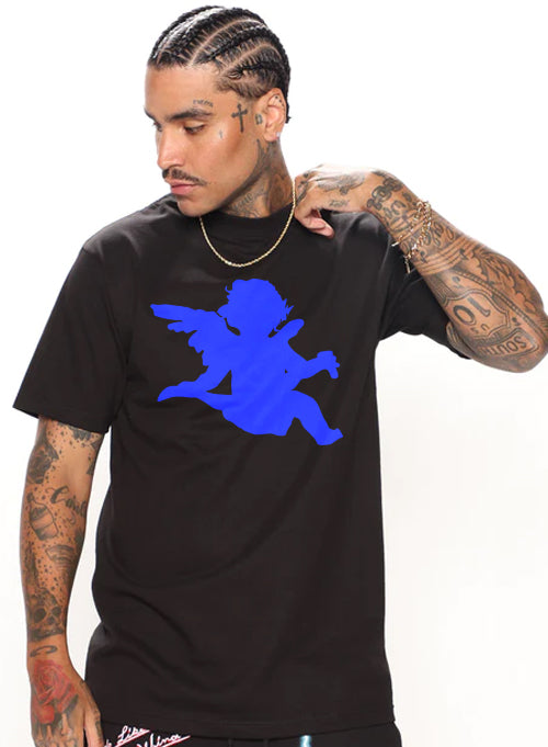 OG Angel Basic Tee - Black/Blue