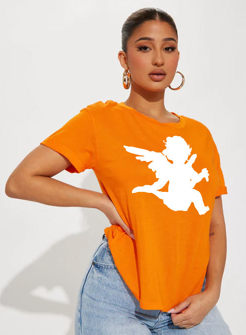 OG Angel Basic II Tee - Orange/White