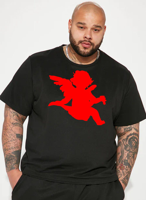 OG Angel Basic Tee - Black/Red