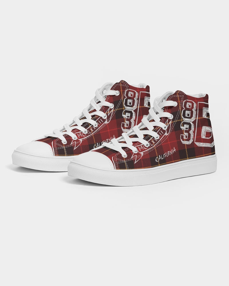 Plaided Up Canvas High Top Sneaker