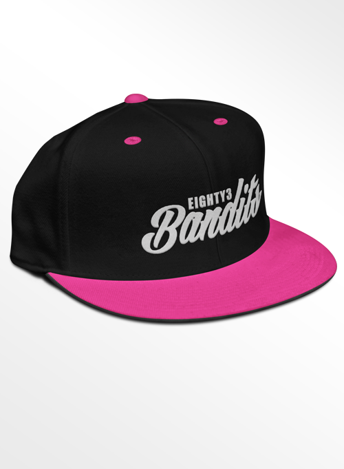 Bandits Script Snapback - Black/Pink