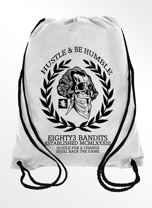 Hustle & Be Humble Drawstring Bag